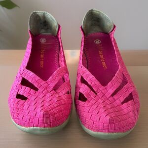 Bernie Mev Women's Braided Catwalk Pink Ballet Flats Size 7.5 (38)